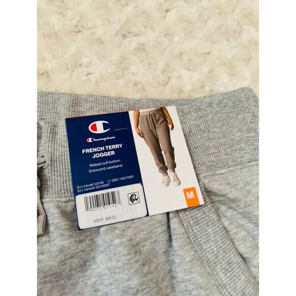 Champion Womens French Terry Heather Gray Sweatpants Cotton Joggers Medium NEW - Picture 4 of 14